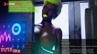Futa3dX - Horny Blue Hair Bitch Wants To Suck On Futa Cock-2