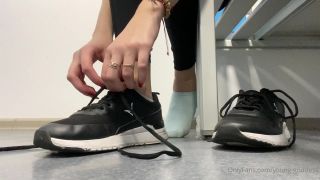 Young Goddess () Young - goddess - sweaty socks after the gym and my tired legs enjoy it 03-10-2020-3