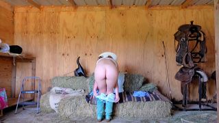 NaughtyRedFarmgirl - Big ass petite redhead cowgirl gets baked in barn and trying on new dresses-5