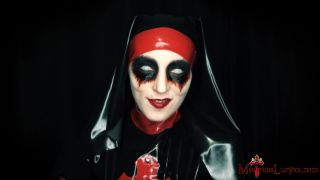 online video 43 MistressLucyXX A Nun Possessed, lipstick fetish on femdom porn -0