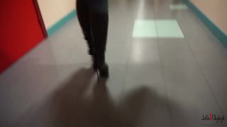 Julie Skyhigh, Pantyhose, Stockings, Leggings - 150204 walking in furs leather boots and jeans [foot fetish] - [Feet porn]-0