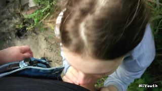 Girl Make Blowjob Outdoor.-4