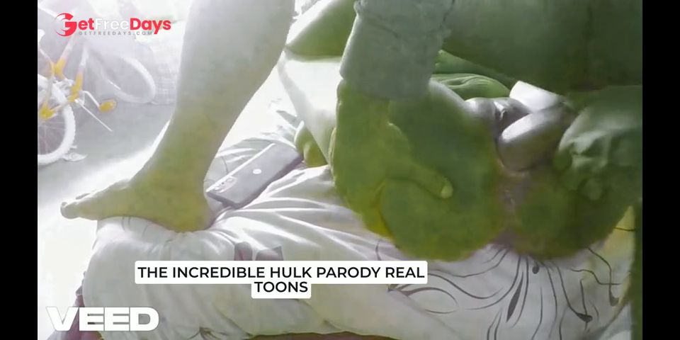 PARODY COSPLAY THE INCREDIBLE HULK HUGE COCK BIGGEST THICK DICK FUCKING SHEHULK
