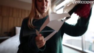  caroline zalog try on haul Caroline Zalog Caroline Zalog Teases Her Winter Haul in  Hotel Try On Video-1