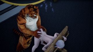 LocalCoopPMV - Wildlife Tiger blowjob and pillar sex-3