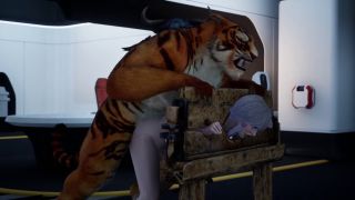 LocalCoopPMV - Wildlife Tiger blowjob and pillar sex-9