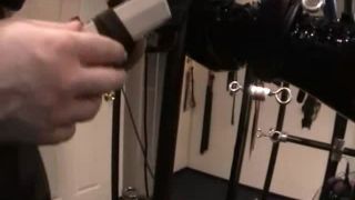 Aliceinbondageland com H265Suspended Cage Electric CBT Part 2 Orgasm-3