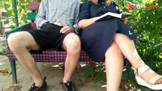 [GetFreeDays.com] Curvy unknown milf jerked me off while reading a book in the park Porn Film April 2023-0