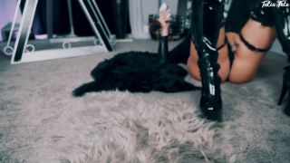 Puffy Thighs Long Legs in Latex Boots Quick View Porn - N...-1