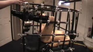 Aliceinbondageland com H265Suspended Cage Electric CBT Part 3 Cock Milking Techno Torture AliceInBonadgeLand-9
