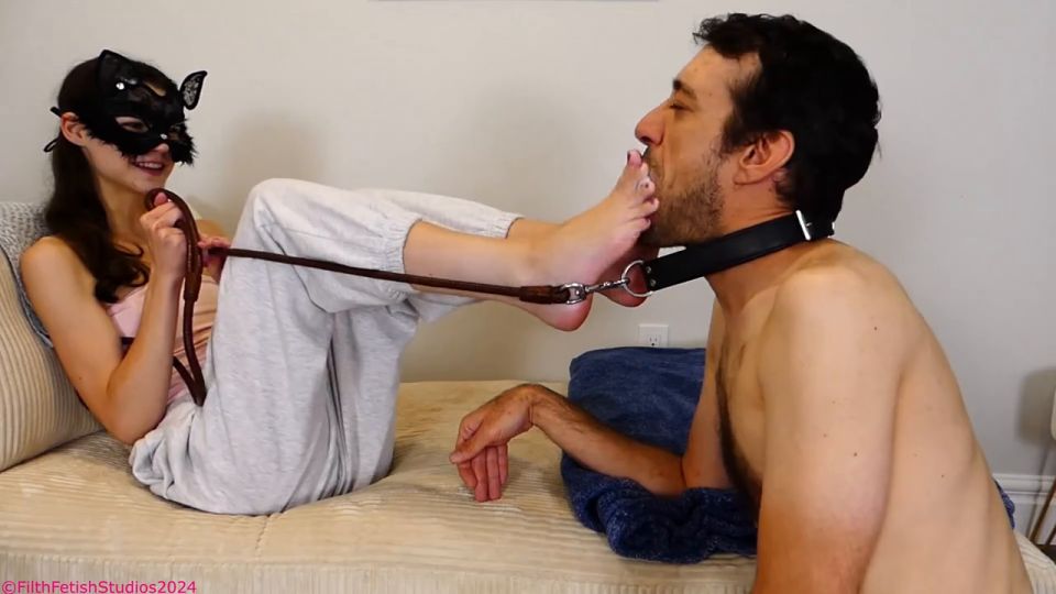 Princess Genevieve Filth Fetish Studios Sweaty Foot Cleaning And Dick Kicking (Feet porn)