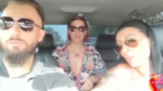 Threesome In The Car-4