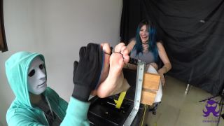 Hyper Ticklish Hailie - Feet In The Stocks - First Time ...-8