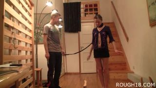 free online video 13 bdsm threesome mom porn 1 00 04 3438 Submissive teen Flora rough fucked by young perv Leon, room on bdsm porn-2