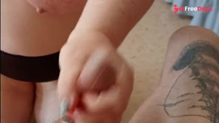 neighbor gives deep blowjob and jerks off my dick-9