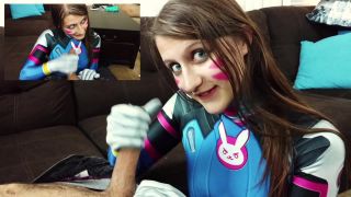 free porn clip 43 heavy rubber fetish Overwatch DVa Plays With Her Joystick - Amber Sonata, handjobs on cosplay-5