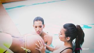 Three Latinas Play In A Pool And They Lick Their Pussy And Huge Tits 1080p-7