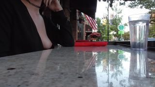 Shy Goth Exhibitionist Dinner Date And Bookstore Flashing-1