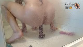 HandJoy * Goddess Hira has fun with her dildos and plugs in the shower-9