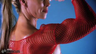 Ginger Martin Teasing in Red Net-4