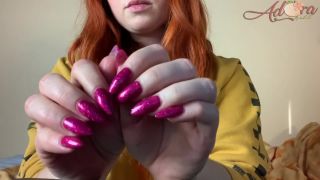 xxx video 39 Adora bell – Pink Glittery Nails and Lotioned Hands on pov naked femdom-5