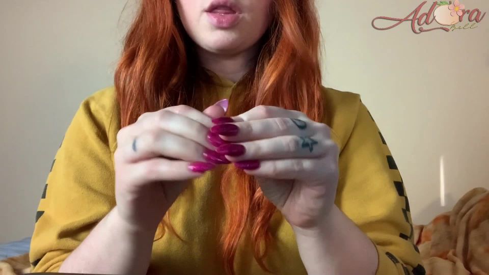 xxx video 39 Adora bell – Pink Glittery Nails and Lotioned Hands on pov naked femdom