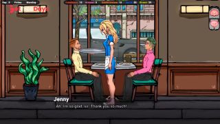 cute girl gets a job at a pizzeria and horny customers touch her ass part 2-0