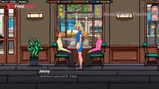 cute girl gets a job at a pizzeria and horny customers touch her ass part 2-1