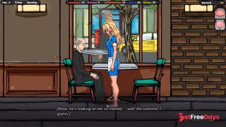 cute girl gets a job at a pizzeria and horny customers touch her ass part 2-3