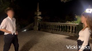VickiKicks - A very popular place in Barcelona where young people sit on the stairs and I kick my bf in the balls.-9