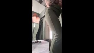 Milf Sweet busty mommy changes clothes and tries on different outfits while touching herself.-5