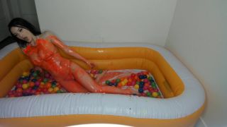 xxx video 19 big tits latex Noelle Easton XXX – Wet Messy Blow Up Pool Ball Pit Fun 1920×1080 HD, fetish on femdom porn-9