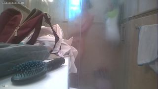 Horny girl fingering pussy in the shower. hidden cam-4