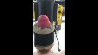 Amateur theHandy fleshlight masturbator handsfree edging cumshot-0