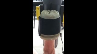 Amateur theHandy fleshlight masturbator handsfree edging cumshot-3