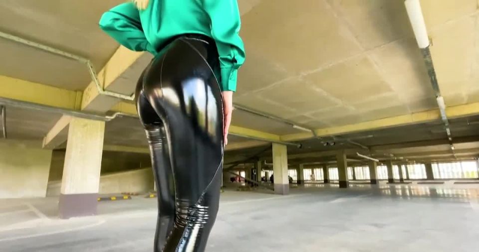 MylatexbabyIrina Listopad Vinyl Leggings & A Satin Blouse