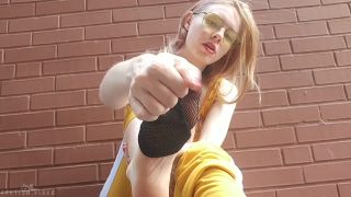 OGFeet - Sativa Skies - fishnet sock removal 4 mins, real femdom on femdom porn -0