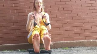 OGFeet - Sativa Skies - fishnet sock removal 4 mins, real femdom on femdom porn -3