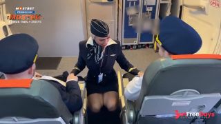 Married Flight Attendant Fucks with Pilots During a Flight in all Holes-2