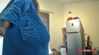 [GetFreeDays.com] Horny Lactating Ebony Ssbbw Mom Masturbating And Strip Teasing At The Kitchen Adult Video July 2023-9