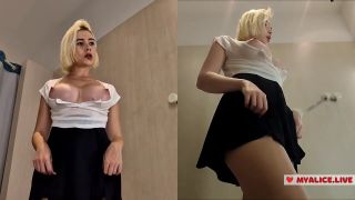 MyCandyAlice - Public Try-On – No Bra, No Panties– My Naked Pussy Pressed Against the Fabric-5