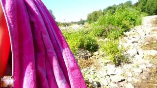 Fetish I oil my full body after sunbathing naked in the river  TEASER SUNNY OIL RIVER VIDEO -1