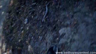 Clare Spanks Men Audrey and Ahsley Give Spanking In Woods (Femdom porn)-1