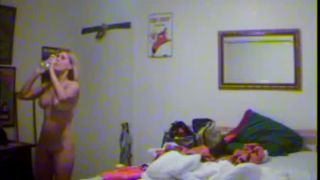 nice nude blonde girl in her bed room. hidden cam-3