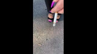 TATIANA - tatianasnaughtytoes () Tatianasnaughtytoes - new purple pedicure shiny leggings walking walking smoking in my inch 18-09-2020-6