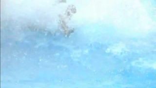 Waterslide nipple slip from young  girl-1