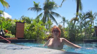 Charlie Red - Sexy redhead playing in the pool with her tits-6