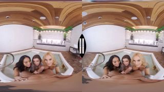 Naughty America VR with Karma Rx, Sarah Jessie & Victoria June in Busty babes Karma Rx, Sarah Jessie, and Victoria June unwind with a spa day - VR Remastered.-1