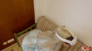 OlxRedFox - Stepson fucks stepmom while she masturbates in VR glasses and cums in her ass-1