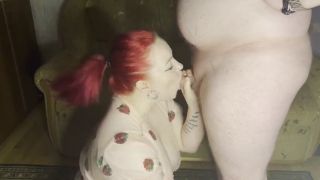 Handjob A cute girl greedily sucks a dick and kisses her stomach, for which she gets cum in her face-8